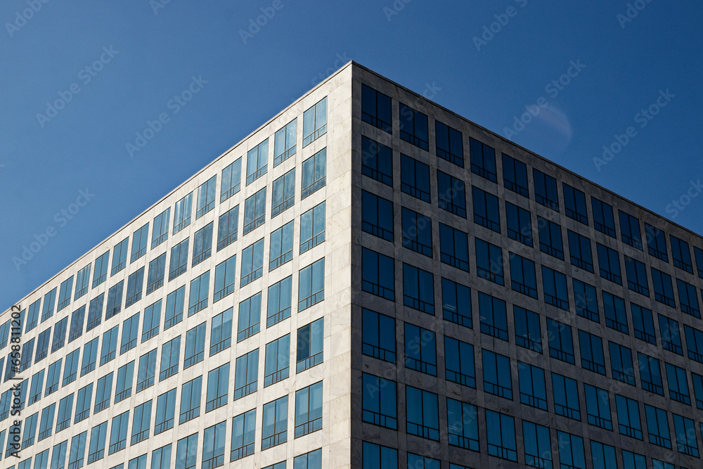 modern office building with sky