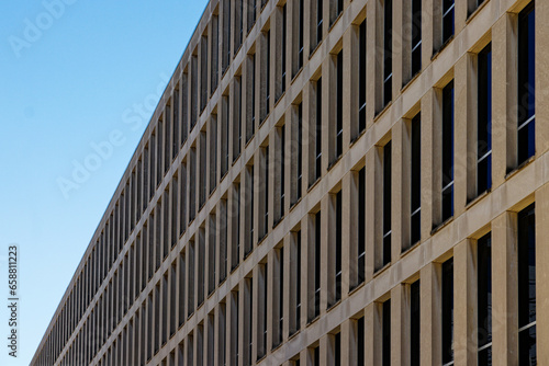 modern office building with sky