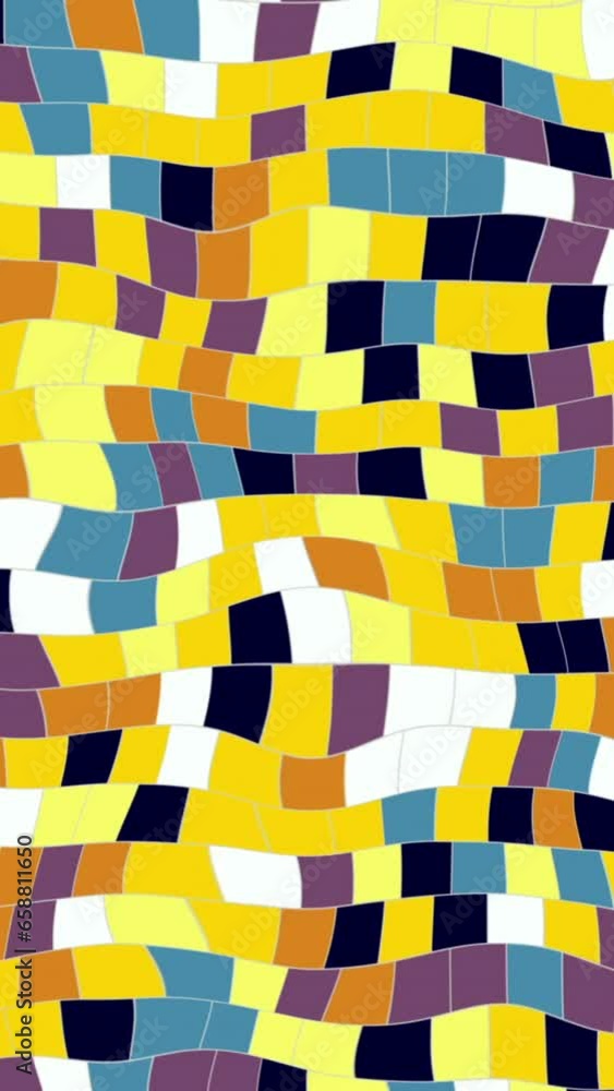 Colorful Cubes moving in vertical video Colorful Cubes moving in vertical video