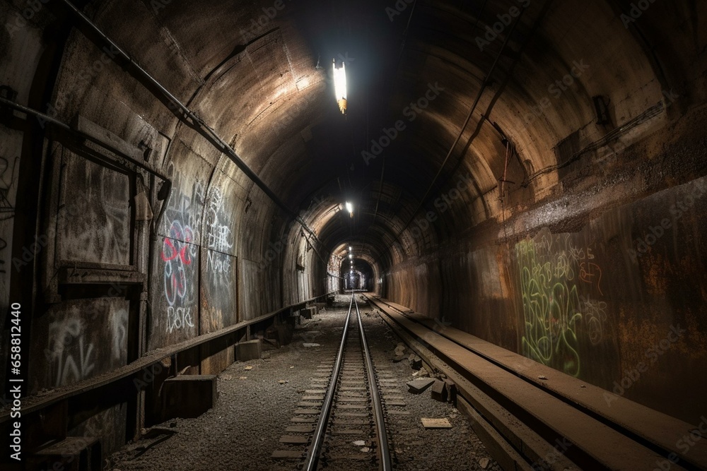Exploring subway tunnels. Generative AI