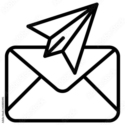 Send Message icon often used in design, websites, or applications, banner, flyer to convey specific concepts to enhance user communication and support experiences. photo