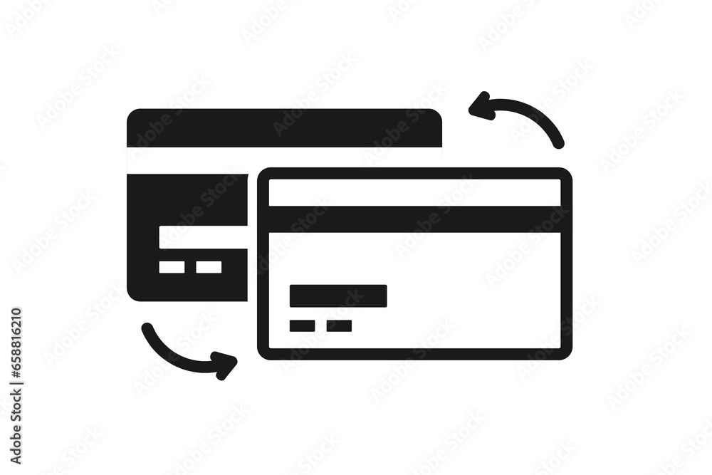 Exchange atm card. Illustration vector Exchange atm card. Illustration vector