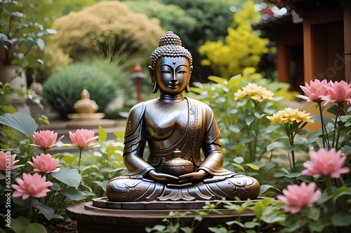 buddha statue in the garden