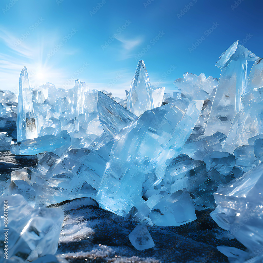 Obraz premium early summer green ice