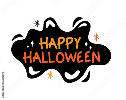 happy halloween lettering