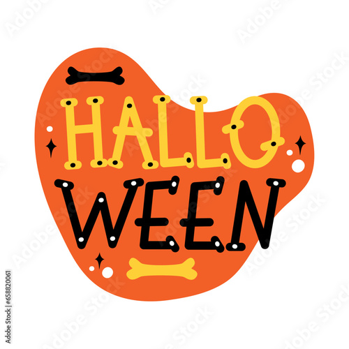 halloween lettering illustration