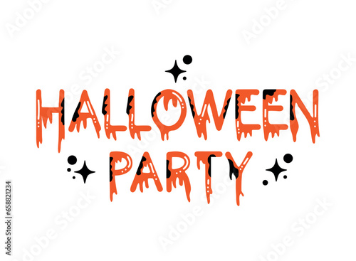 halloween party lettering