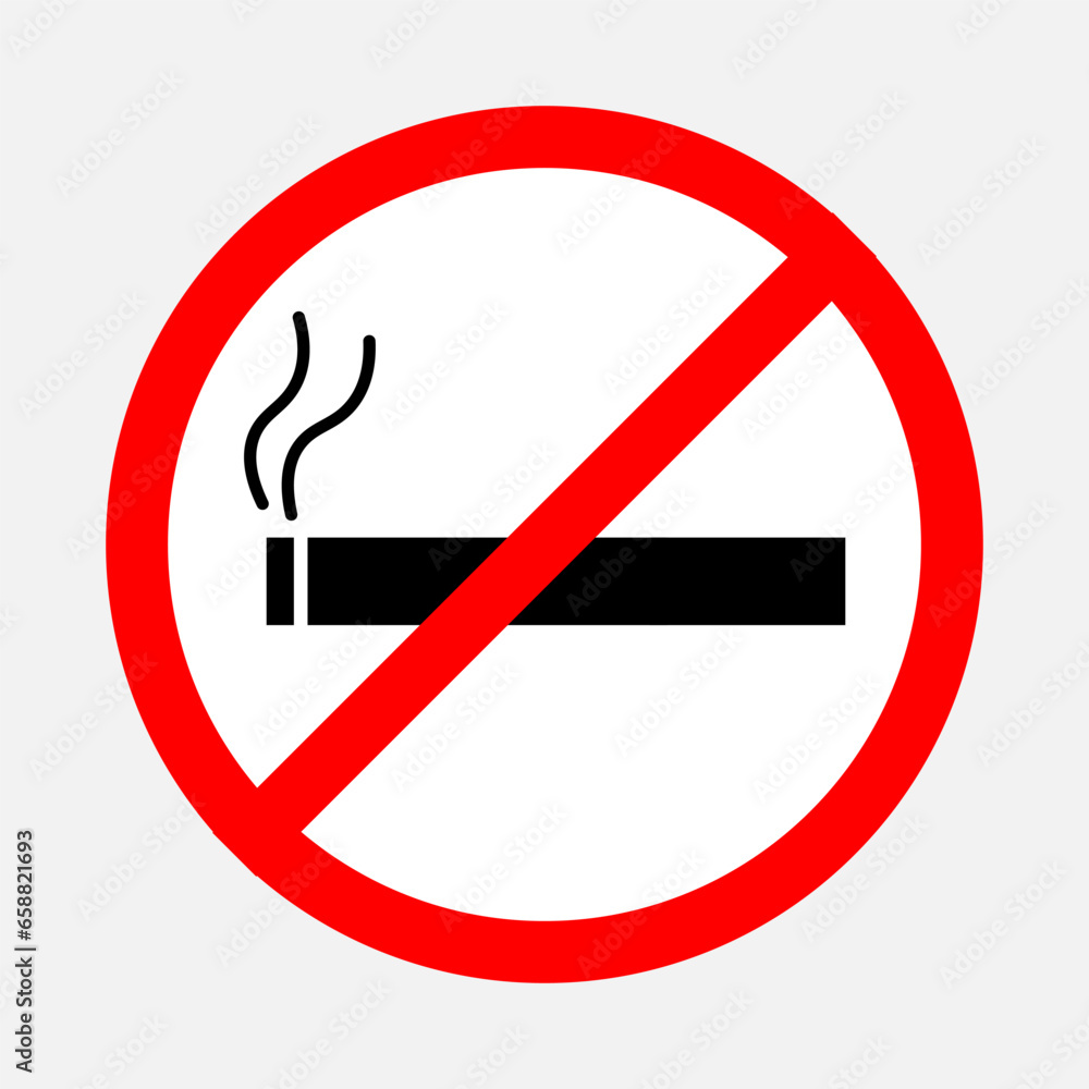 No smoking sign. Vector design. No smoking sign. Vector design.