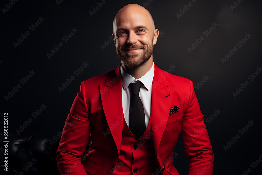 Professional headshot photography - Colourful - Male - Red Professional headshot photography - Colourful - Male - Red
