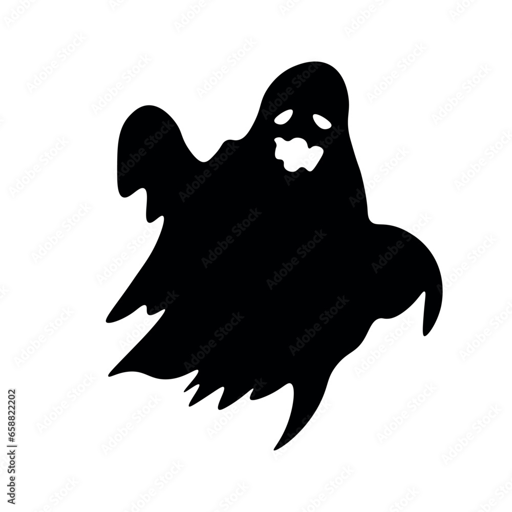 Creepy ghost on white background Creepy ghost on white background