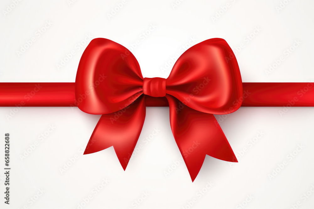 Red bow isolated on white background. Holiday decoration element. Red bow isolated on white background. Holiday decoration element.
