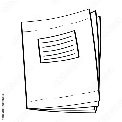 School copybook on white background