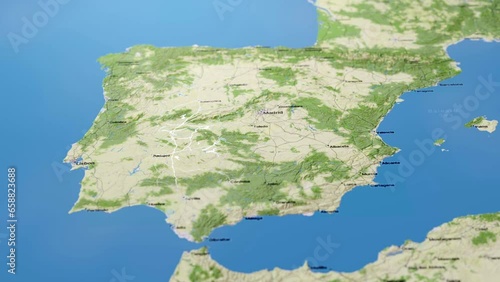 Mapa de España y Portugal