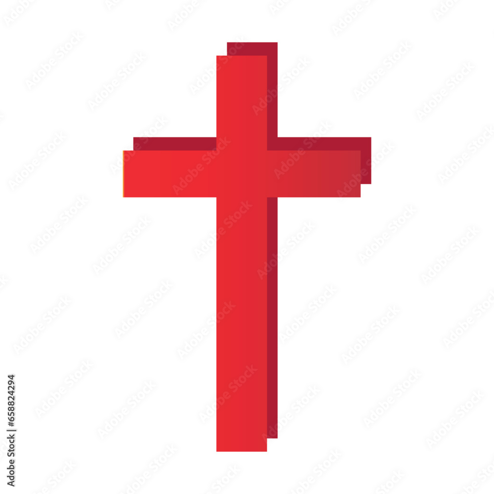 Red cross on white background. Symbol of Christianity Red cross on white background. Symbol of Christianity