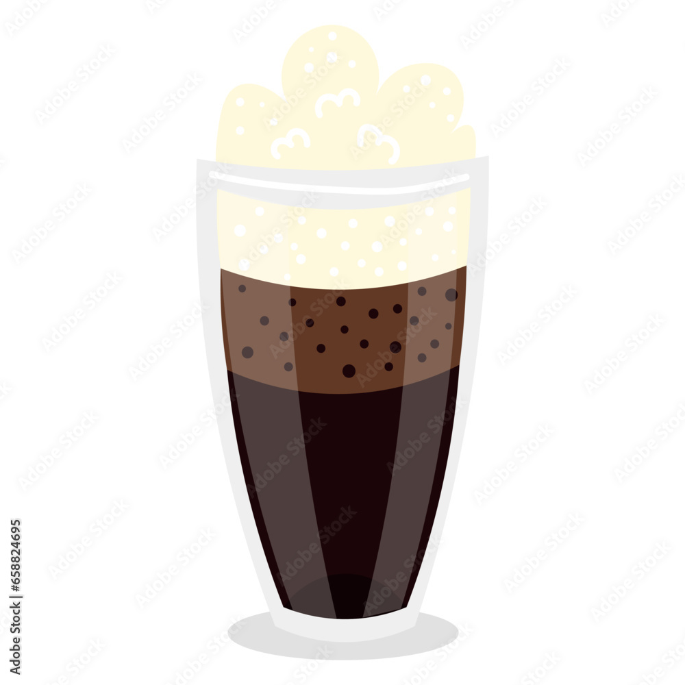 Glass cup of tasty coffee cocktail on white background Glass cup of tasty coffee cocktail on white background