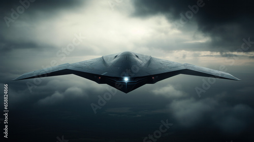 Futuristic supersonic invisible jet bomber