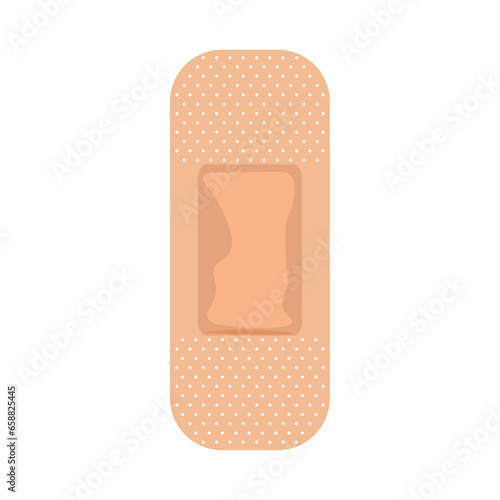 Medical patch on white background