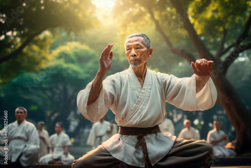 Captivating Images of Traditional Chinese Martial Arts Practice Set in Serene Environments
