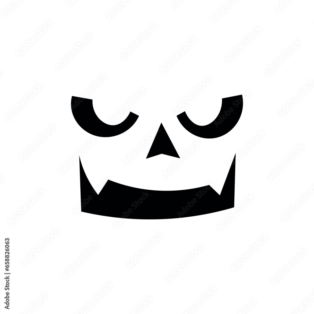 Halloween monster face on white background Halloween monster face on white background