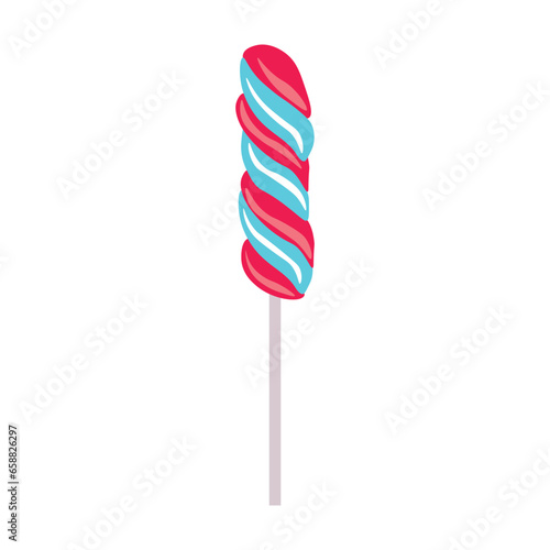 Sweet lollipop on white background