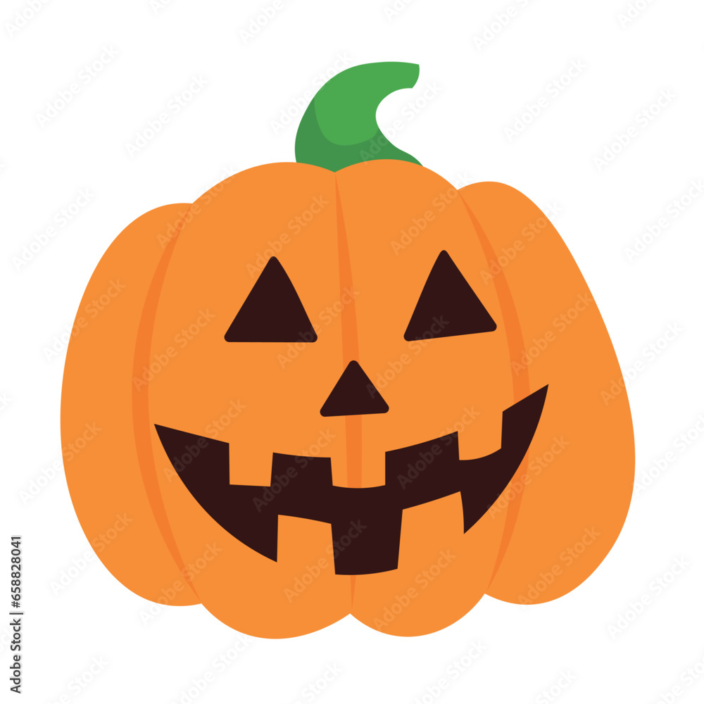 Scary Halloween pumpkin on white background Scary Halloween pumpkin on white background