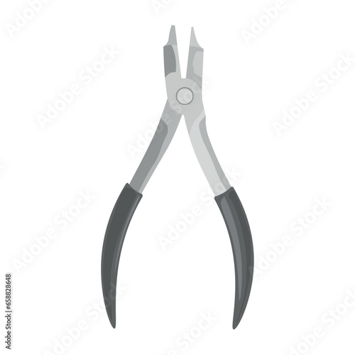 Dental forceps on white background