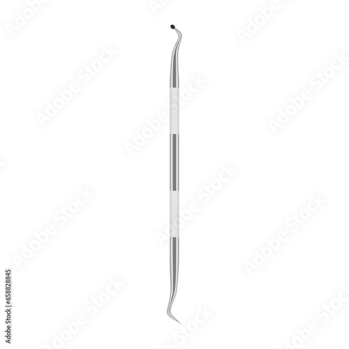 Dental scaler on white background