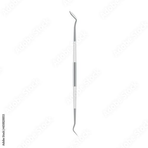 Dental scaler on white background