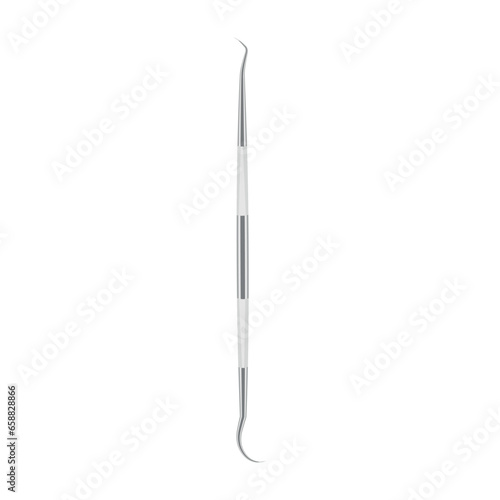 Dental scaler on white background