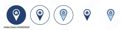 Address icon vector. home location sign and symbol. pinpoint