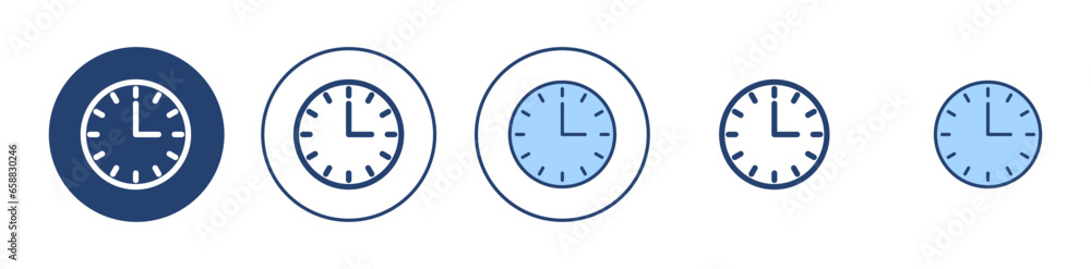 Clock icon vector. Time sign and symbol. watch icon Clock icon vector. Time sign and symbol. watch icon