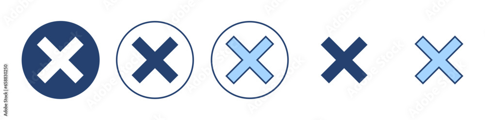 Close icon vector. Delete sign and symbol. cross sign Close icon vector. Delete sign and symbol. cross sign