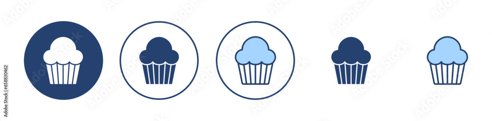 Cup cake icon vector. Cup cake sign and symbol Cup cake icon vector. Cup cake sign and symbol