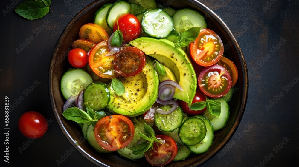a bowl of salad with vegetables a bowl of salad with vegetables