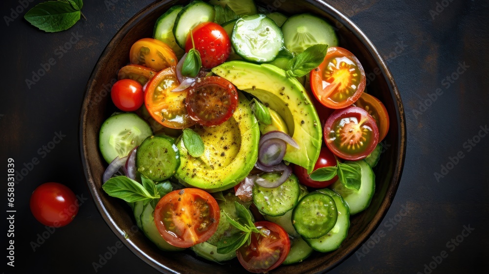 a bowl of salad with vegetables