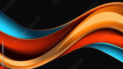 a colorful waves on a black background