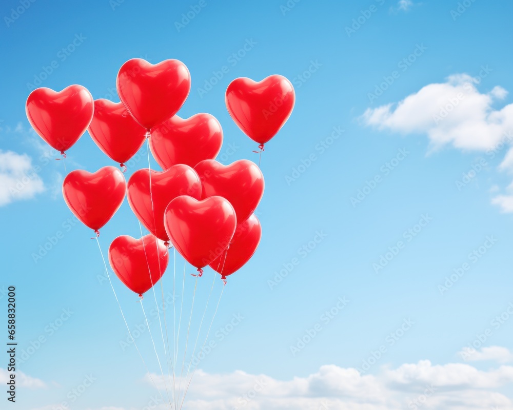 a bunch of red balloons in the sky a bunch of red balloons in the sky