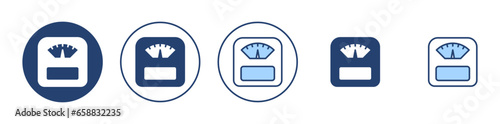 Scales icon vector. Weight scale sign and symbol