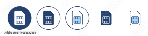 Sim card icon vector. dual sim card sign and symbol