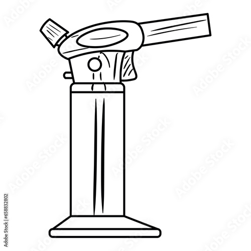 Kitchen torch on white background