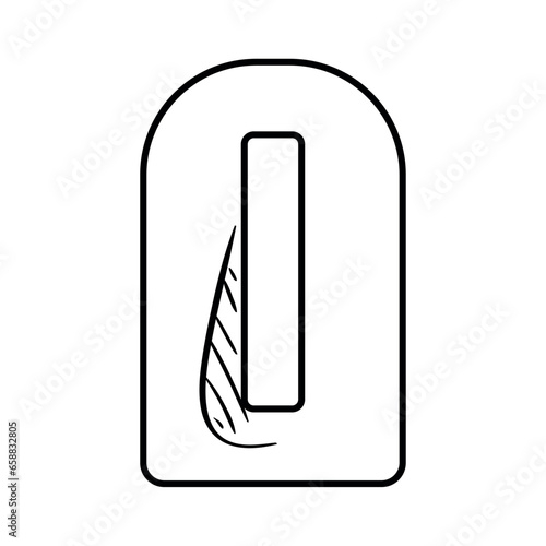 Confectionery spatula on white background