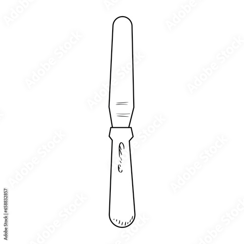 Frosting spatula on white background