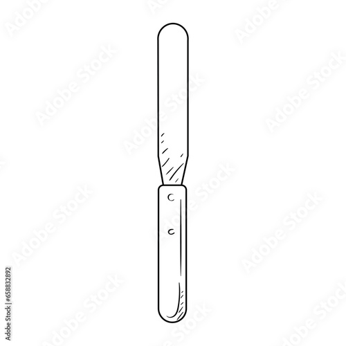 Frosting spatula on white background