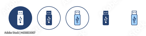 Usb icon vector. Flash disk sign and symbol. flash drive sign.