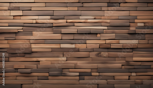 a wooden wall with many different wood planks