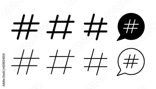 Hashtag icon vector. hashtag simbols