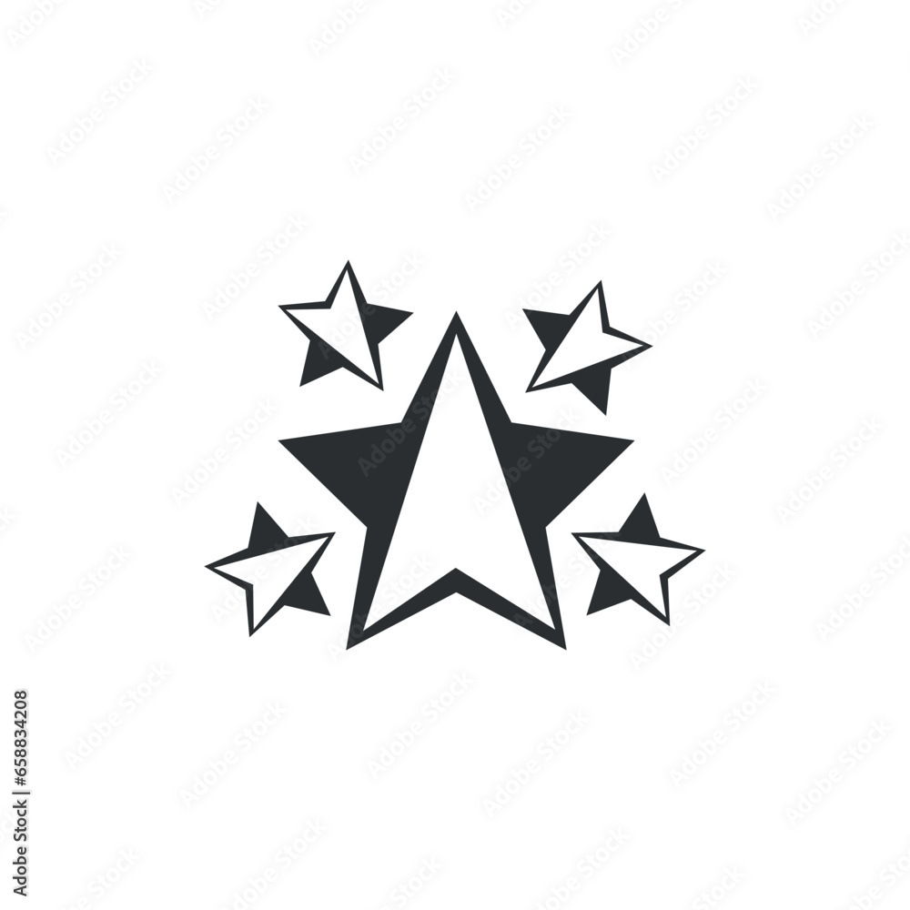 Drawn stars on white background Drawn stars on white background