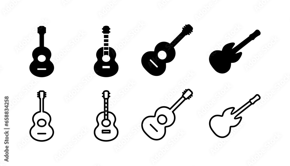 Guitar icon vector. musical instrument sign Guitar icon vector. musical instrument sign