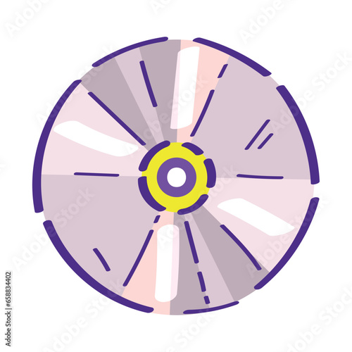 Compact disk on white backg...
