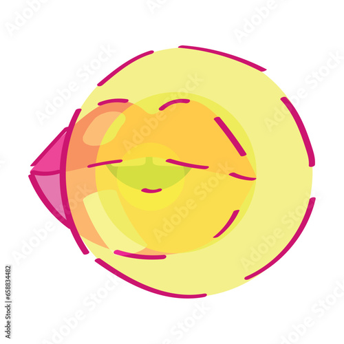 Female lips with chewing gu...